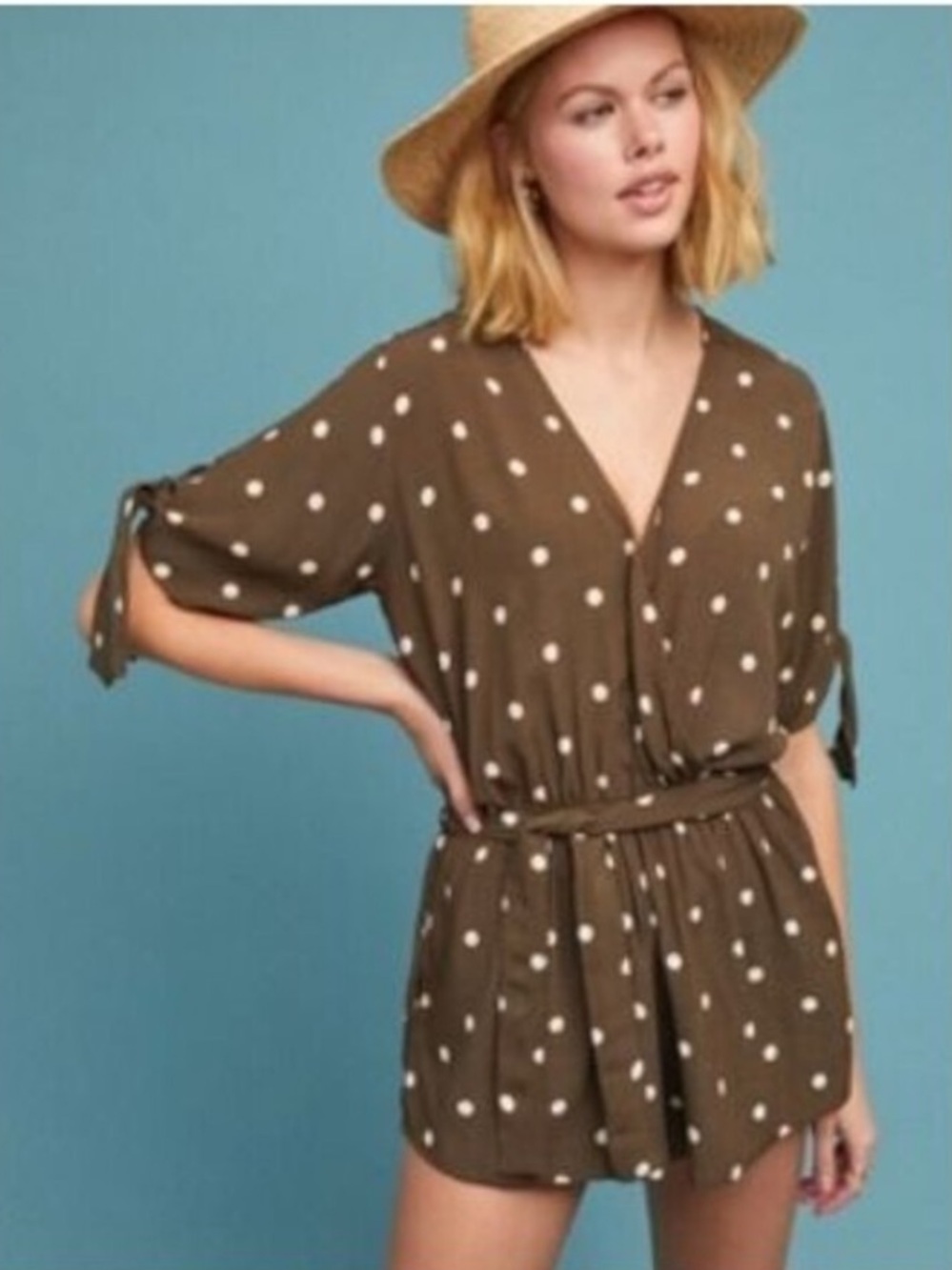 NWT Polka Dot Wrap Romper